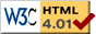 W3C HTML4.01 valid